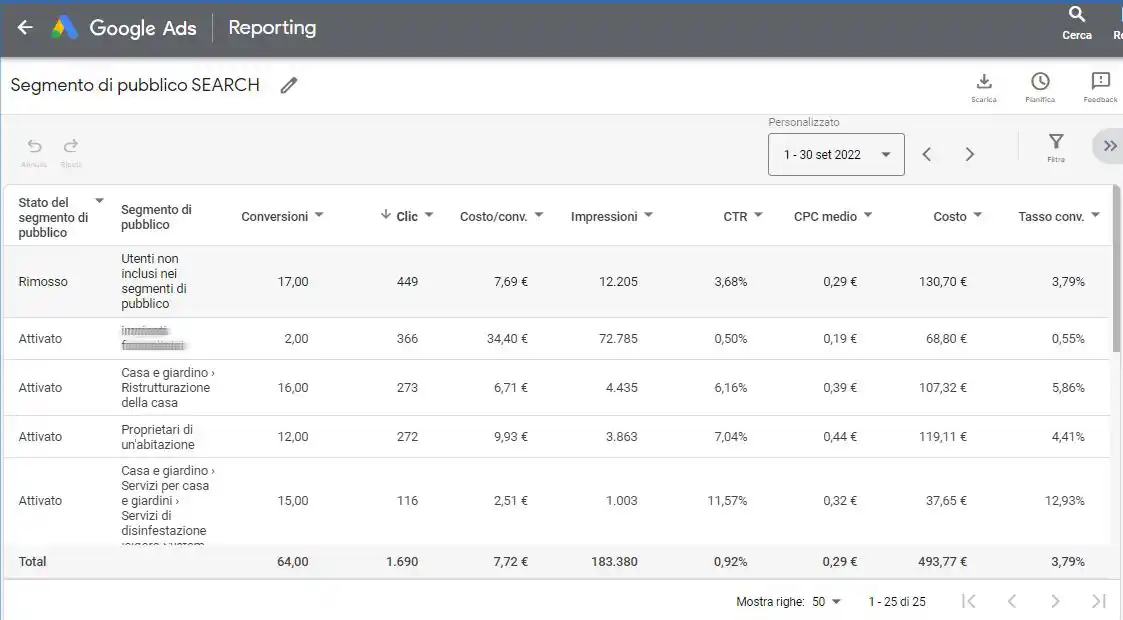 report con risultati positivi da campagne google ads